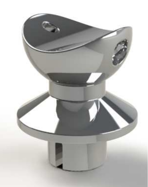 40/50 მოაჯირის უნაგირი (სოკო) ვერცხლი 006305