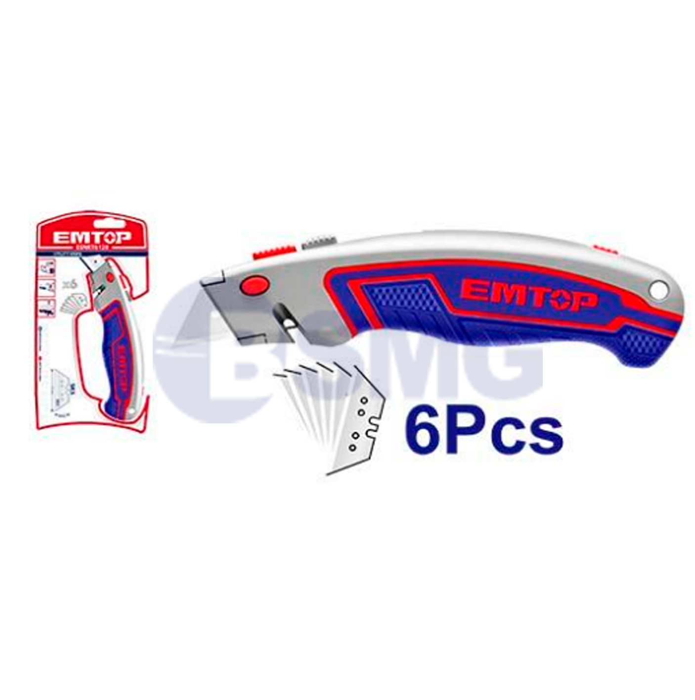 EMTOP თაბაშირ-მუყაოს საჭრელი დანა 19x61მმ 6ც პირი ESNKT6128    028001