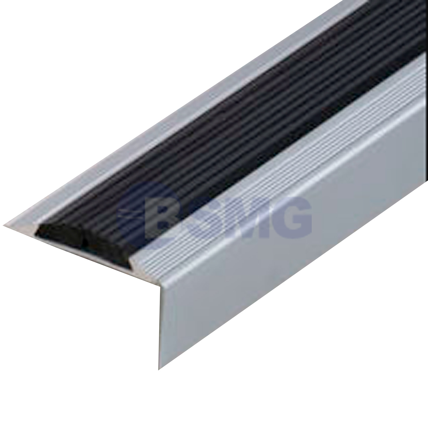 კიბის საფეხურის კანტი ალუმინის რეზინით  SMT-1116  41მმ  2,7მ  მატოვი   მწარ. " SAMET "   004587