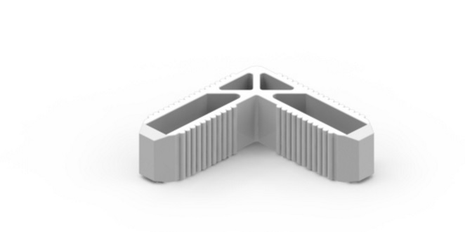 მწერსაჭერი პროფილის 90° კუთხე 000066