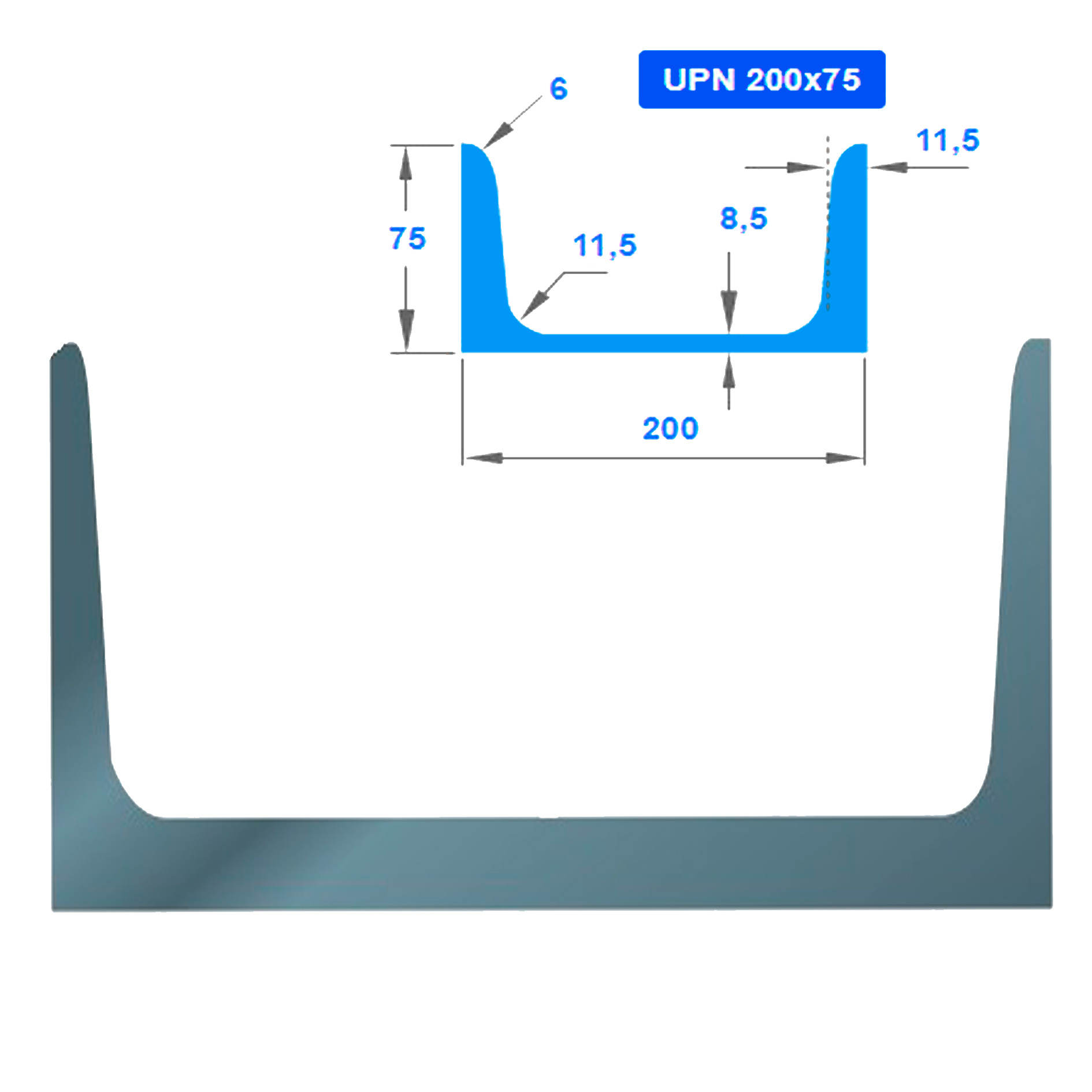 შველერი UPN 200 006323