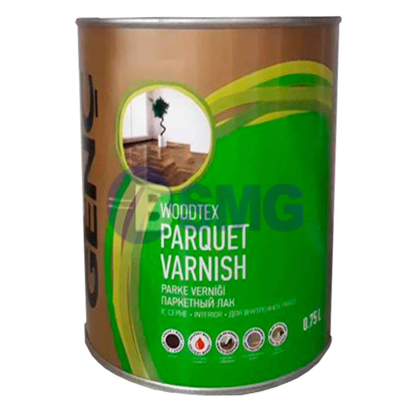 ლაქი პარკეტისთვის პრიალა 0,75ლტ   011776