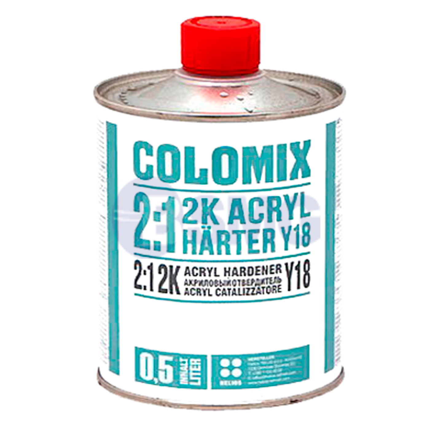 0.5L 2K აკრილის გამამყარებელი 2:1 Y18 ლაქის COLOMIX  020023