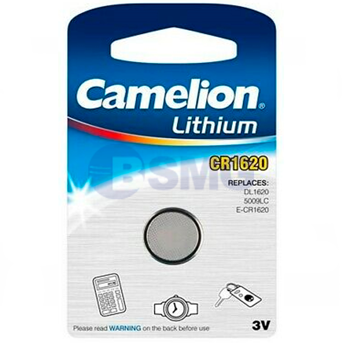2794 Camelion CR1620 ლითიუმის ელემენტი-ღილაკი, 1ც შეკრა CR1620-BP1  022108
