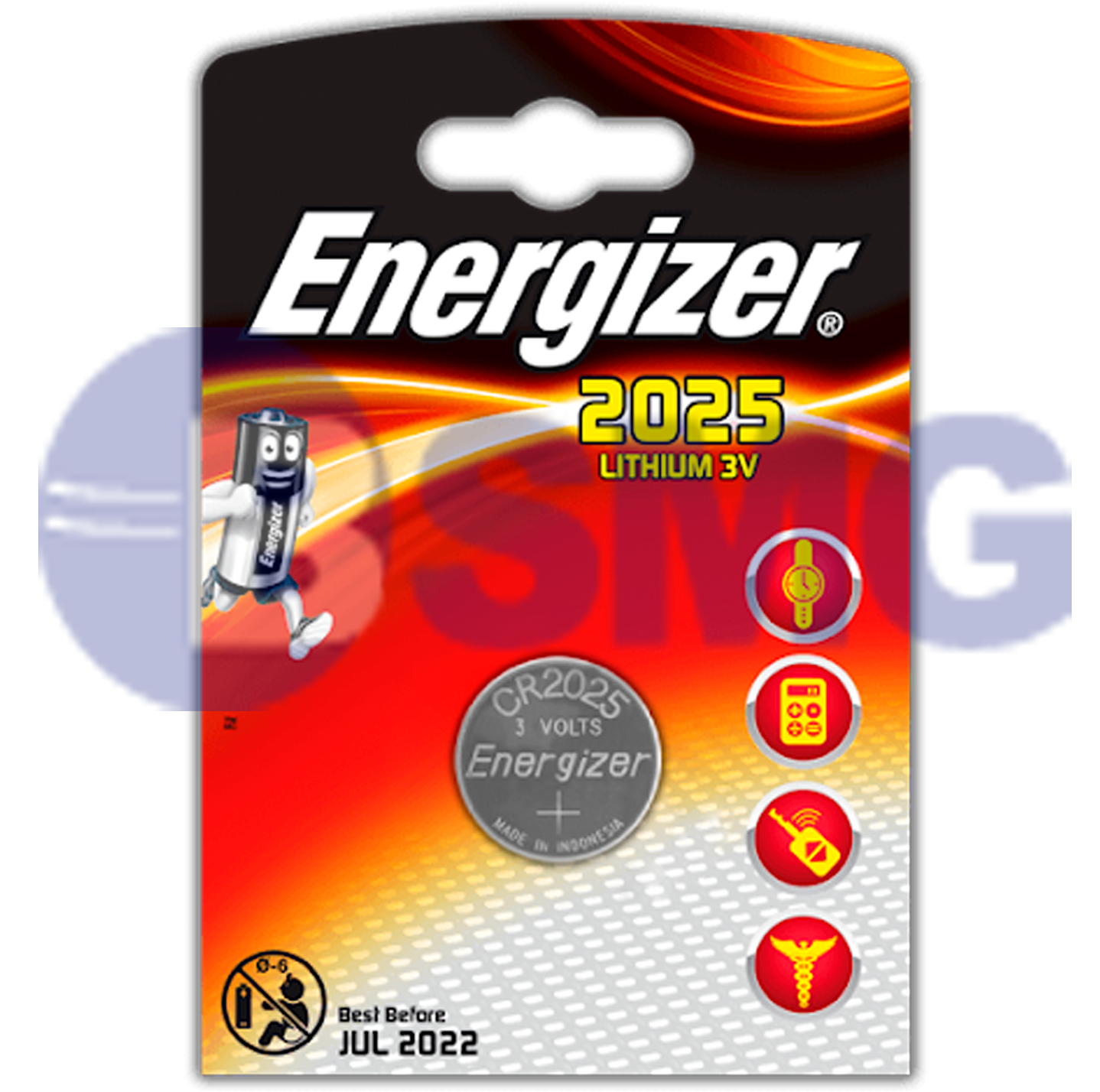 3026 Energizer 2025 ლითიუმ ელემენტი-ღილაკი, 1ც შეკრა  2025-FSB1 (638709)    024027