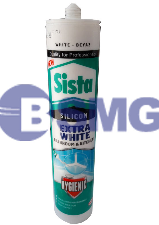 სილიკონი აბაზანის Sista EXTRA WHITE,280მლ (თეთრი)  003888