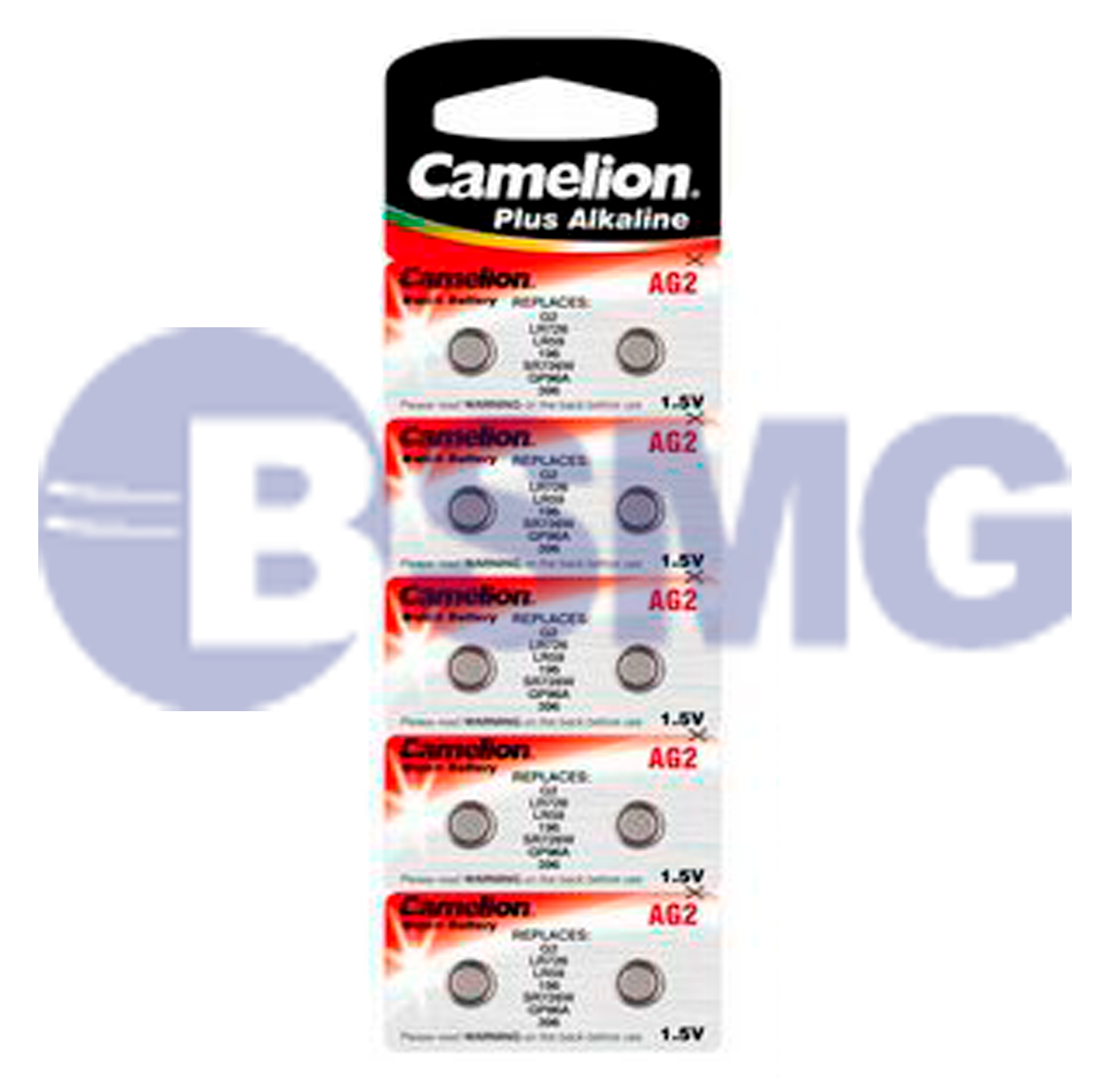 2954 Camelion Alkaline AG2 ელემენტი-ღილაკი,  AG2-BP10 (1 ცალი)  014870