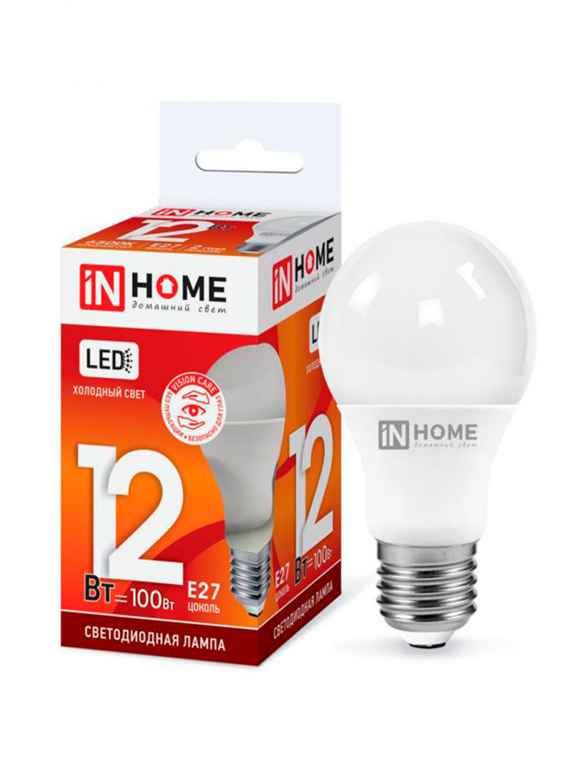 ნათურა ლედ ა-60-ვც 12ვტ ე27 6500კ 1080ლმ ინჰოუმ   021105