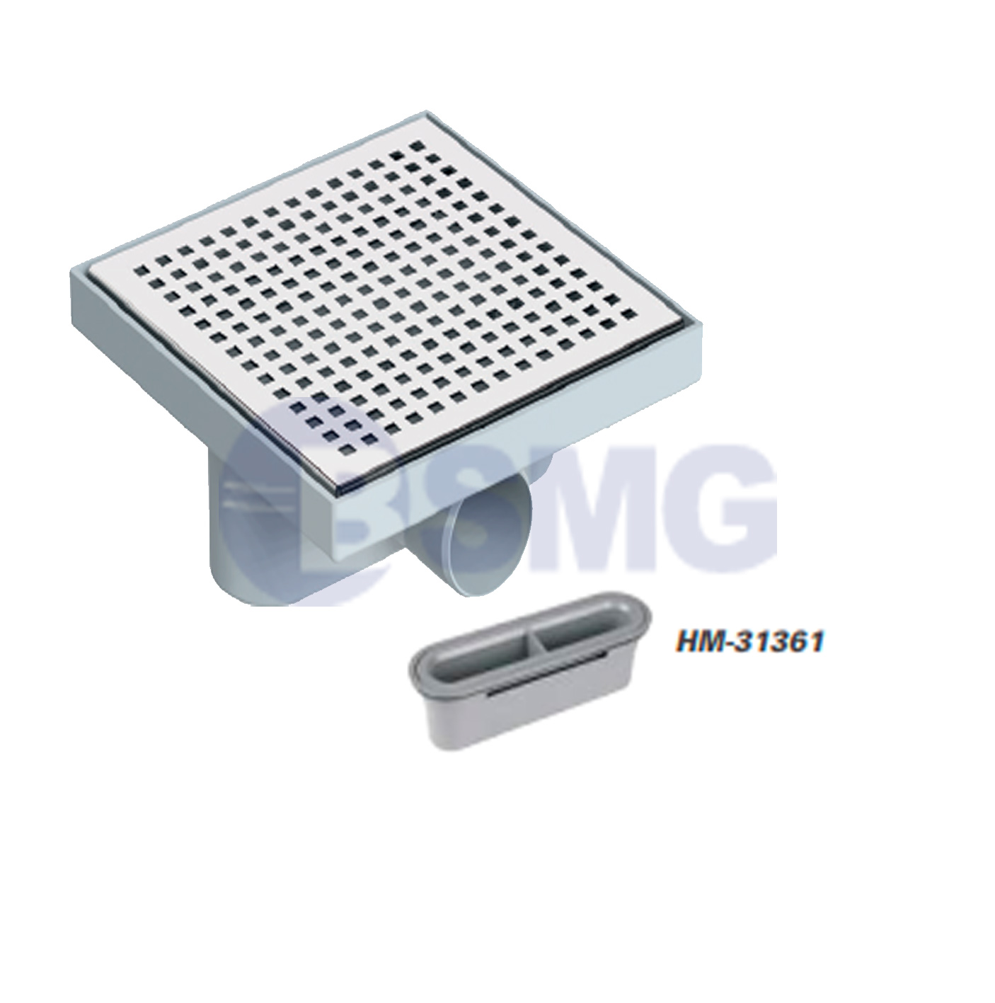 აბაზანის ტრაპი (გვერდითი) 20X20 CM / KARE SERİSİ 20X20 CM LİNE Y.Ç. 	028788