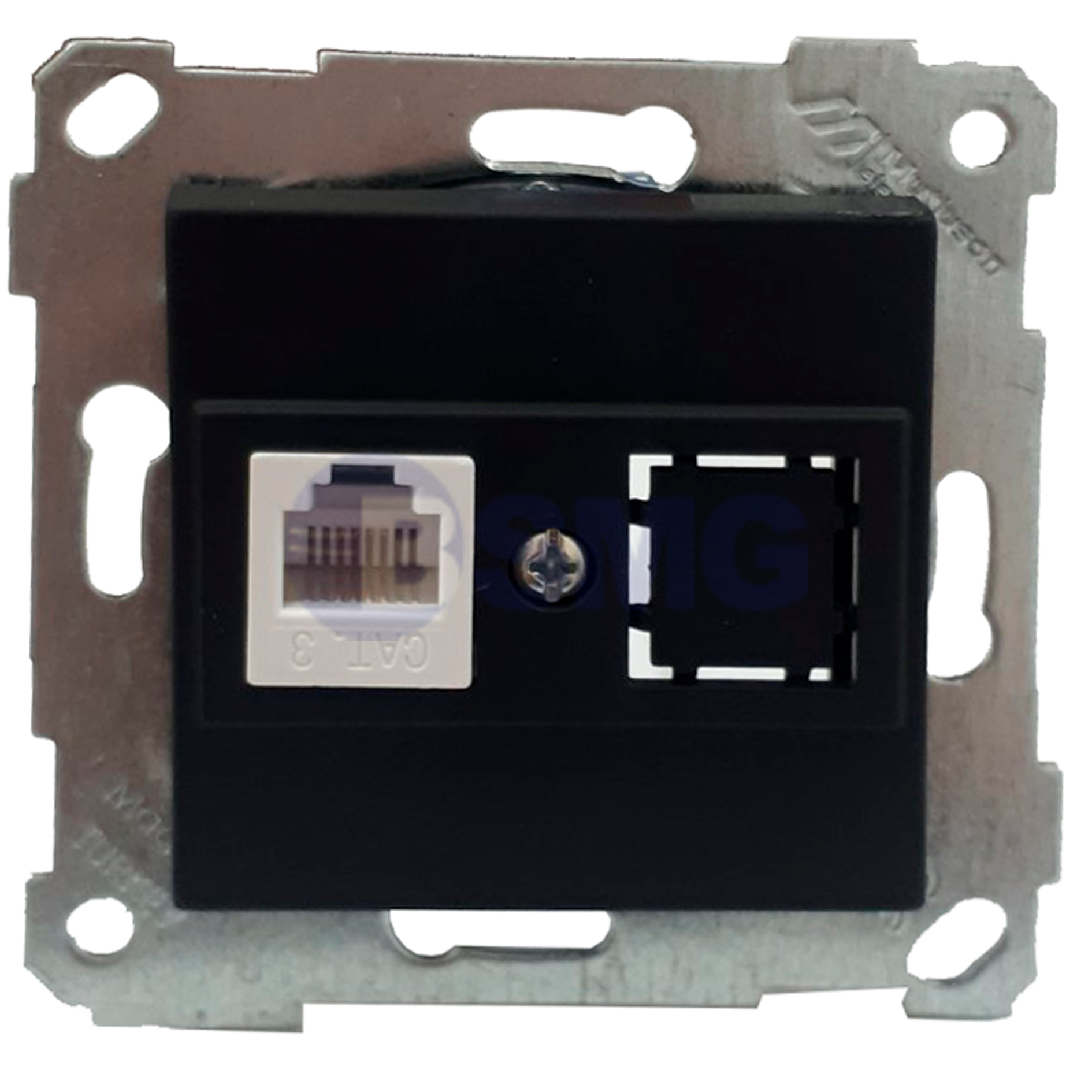 როზეტი ტელეფონი შავი RITA PONESOCKET 1*RJ12(CAT3) BLACK   023724