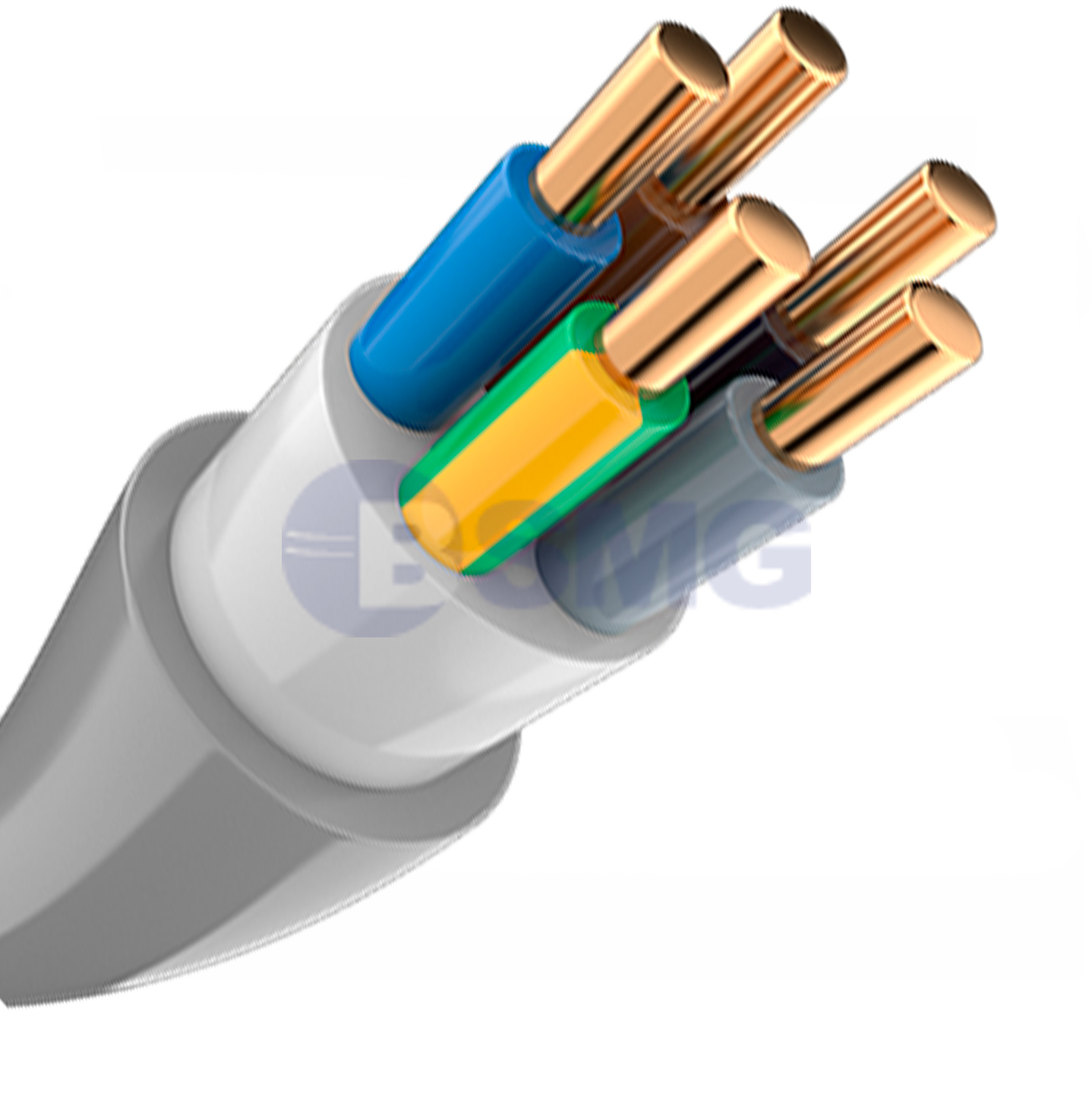 5G2.5 MM TTR HO5VV-F ელ-სადენი FILLED WHITE  015181