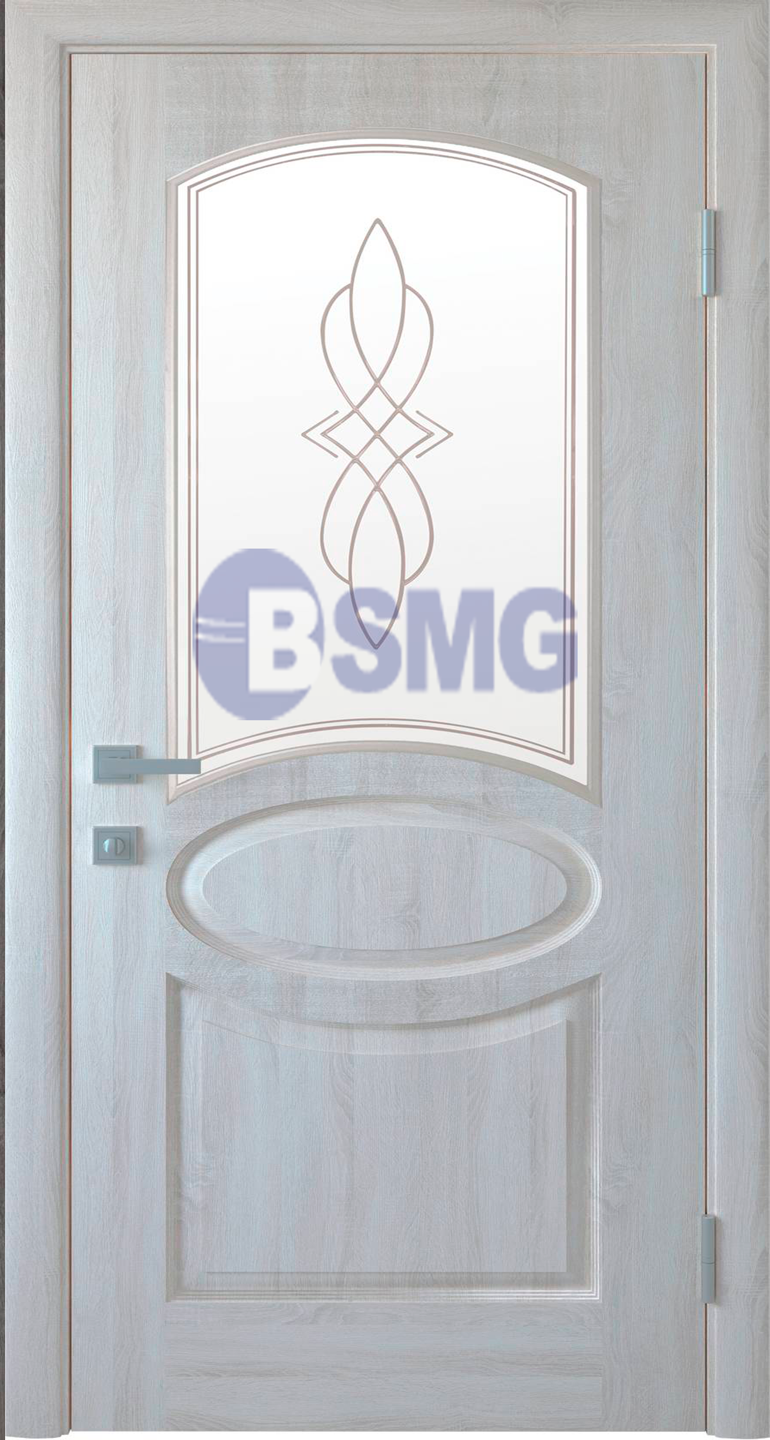 MDF კარის კომპლექტი  ,,ფორტის ოვალი'' 2100*700*34