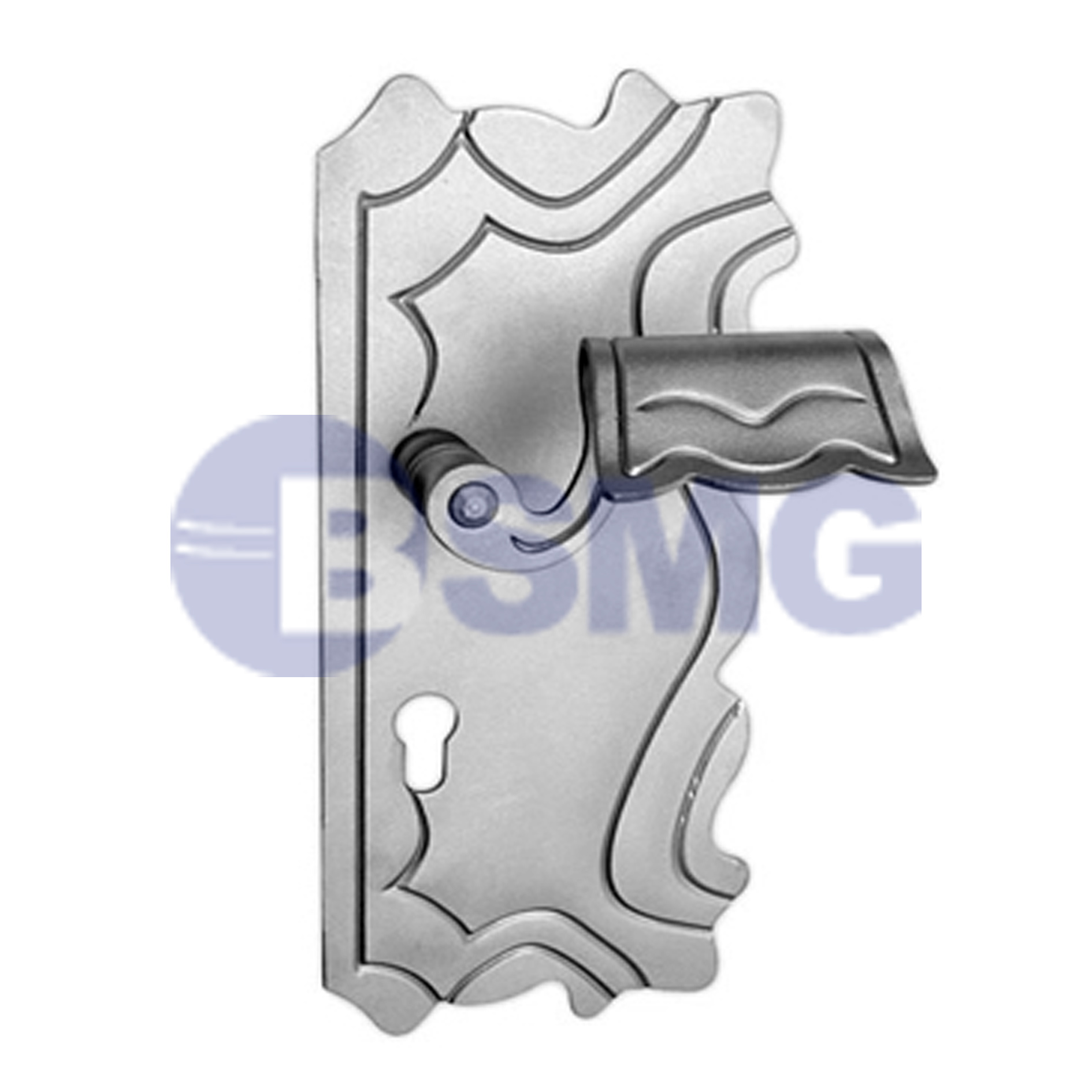 ლითონის კარის სახელური  13,529,5სმ   010476