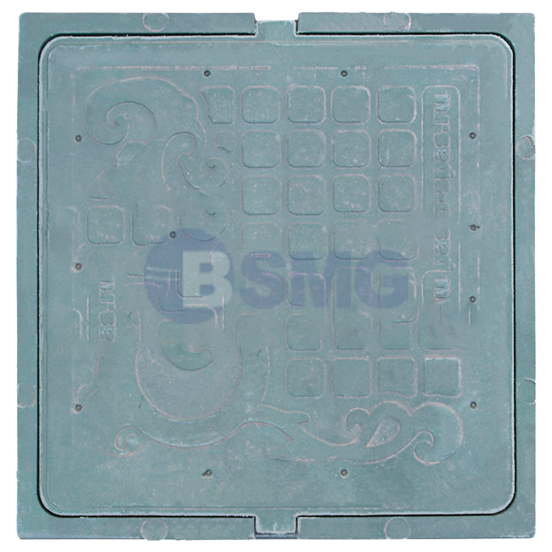 პლასმასის საკანალიზაციო ჭის თავსახური 3ტონიანი მწვანე (კვადრატული)   026180