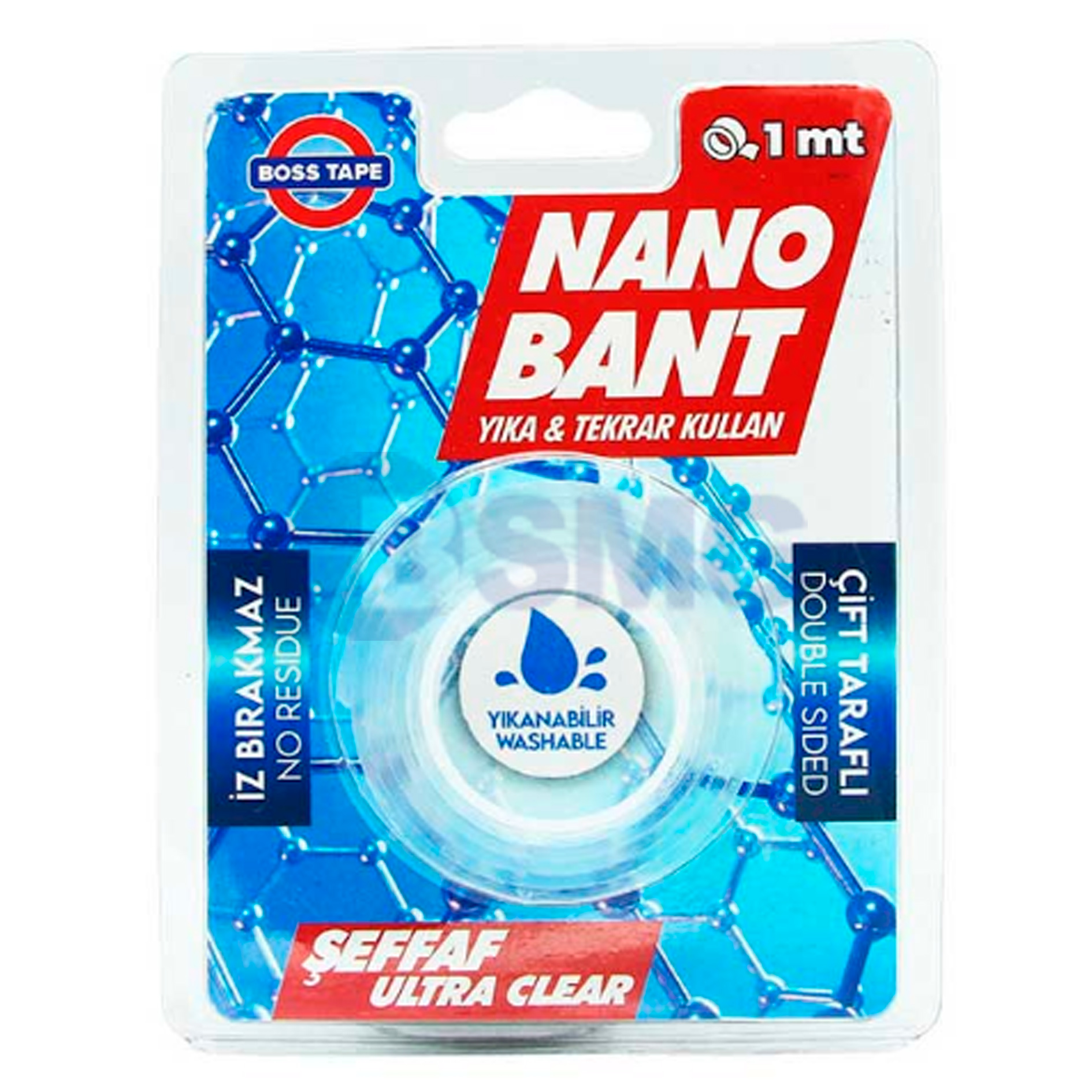 მრავალჯერადი ორმხრივი სკოჩი (რეცხვადი) 19მმ X 1მ    026410