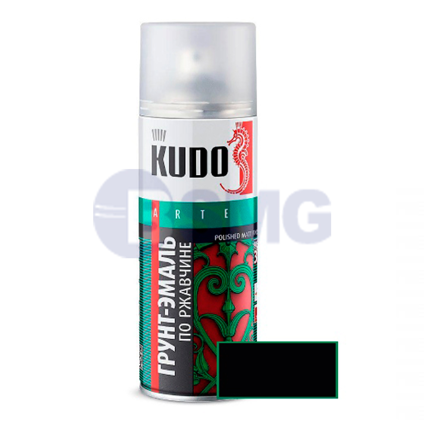 გრუნტი-ემალი ჟანგიანი ზედაპირისთვის შავი RAL 9005,აეროზოლი (520 მლ)KU-319005   025083