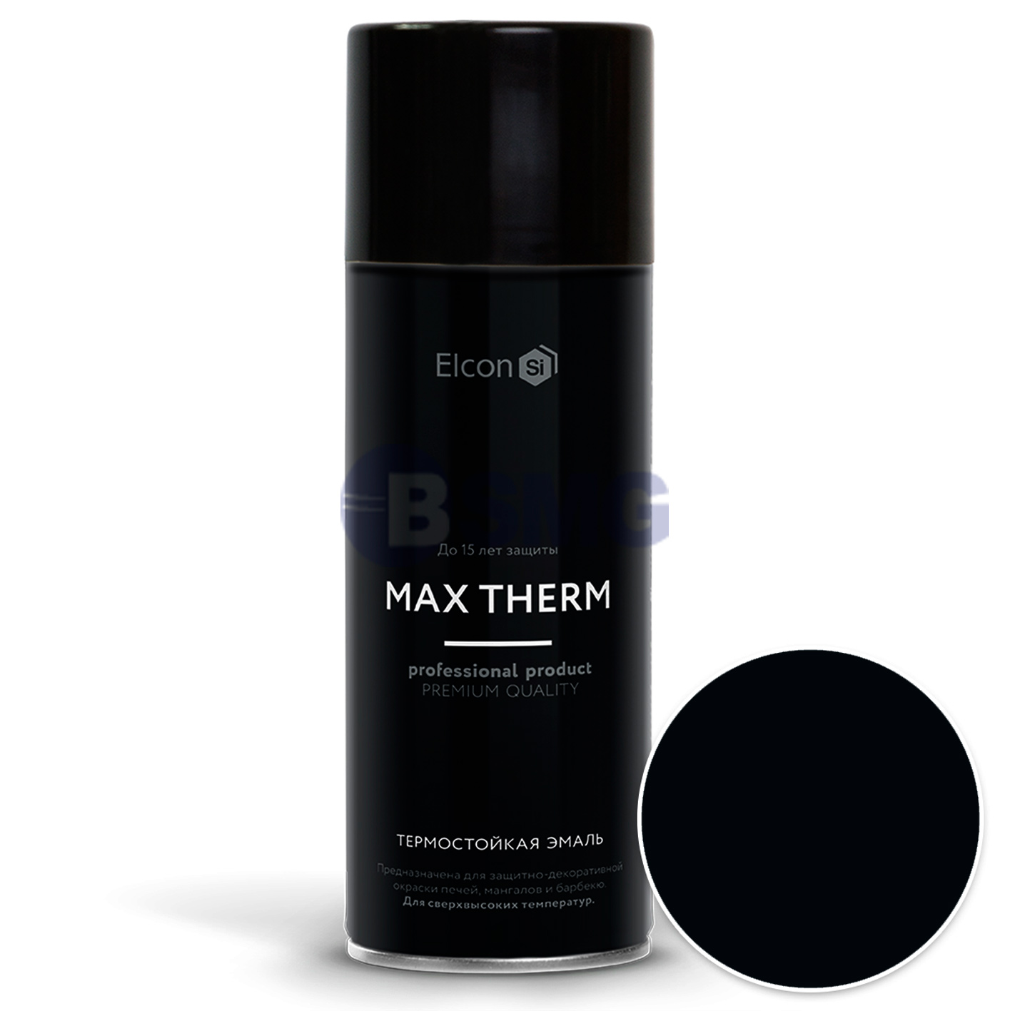 თერმოგამძლე საღებავი შავი 1000 გრადუსი, 0.8კგ Elcon  024726