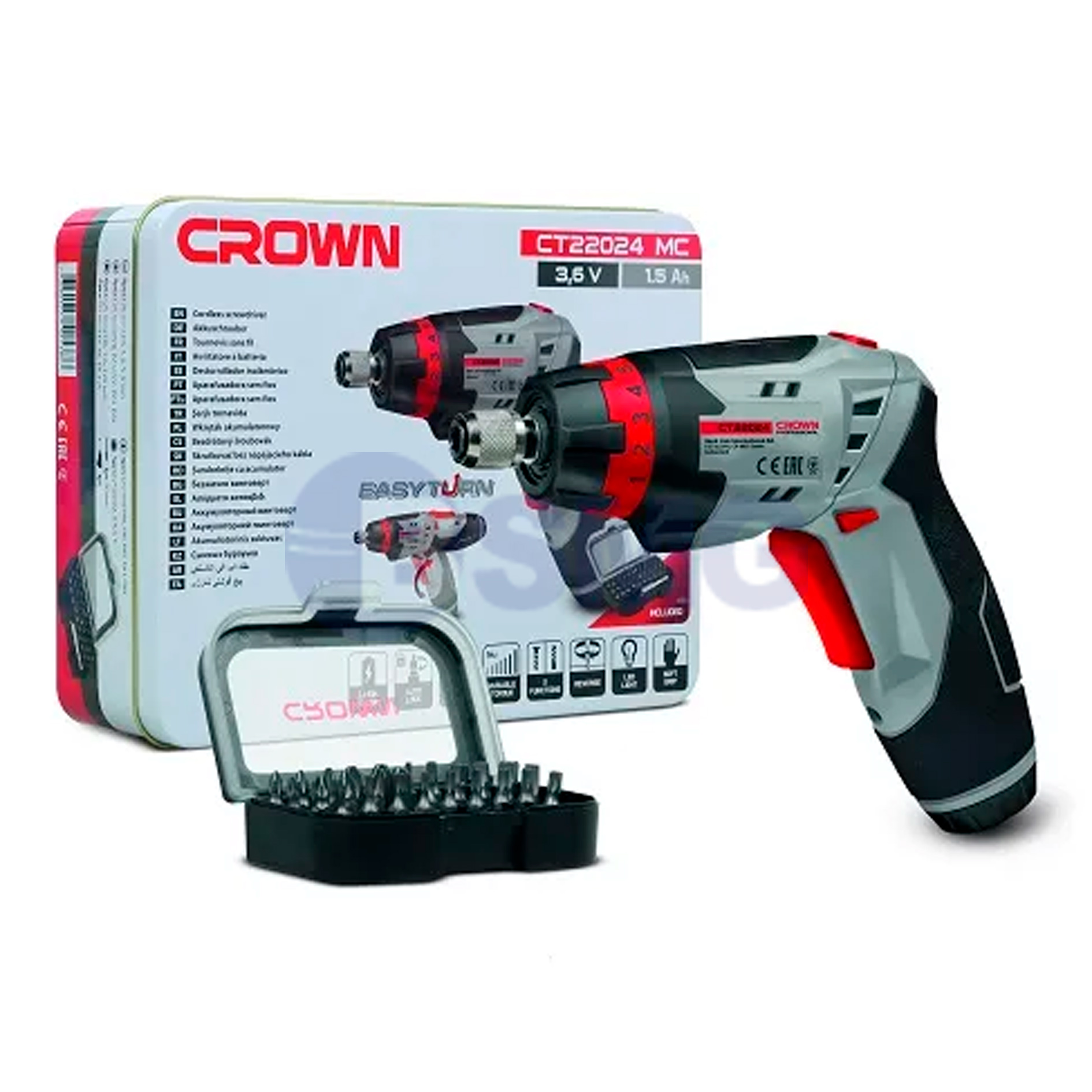 CT22024 MC - ელ.სახრახნისი 3.6V საცვლელი პირებით  024818