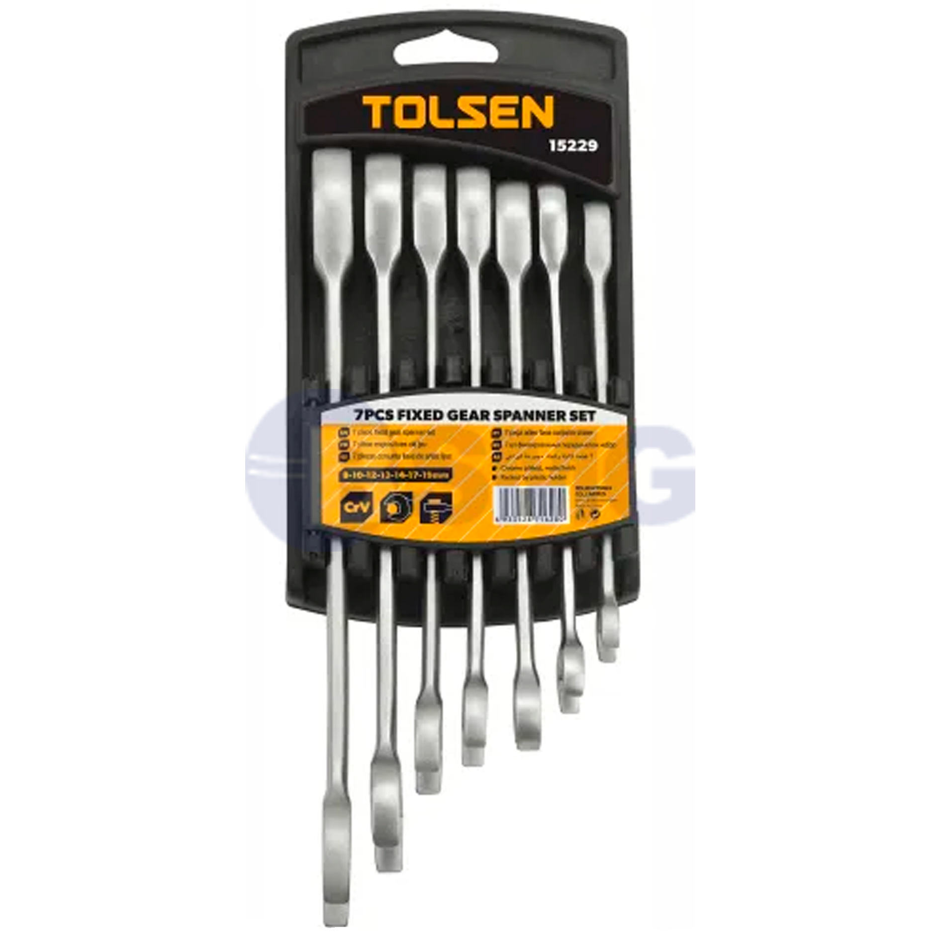 TOLSEN TOL399-15229 ქანჩის გასაღების ნაკრები 7ც-იანი 8-19mm    025362