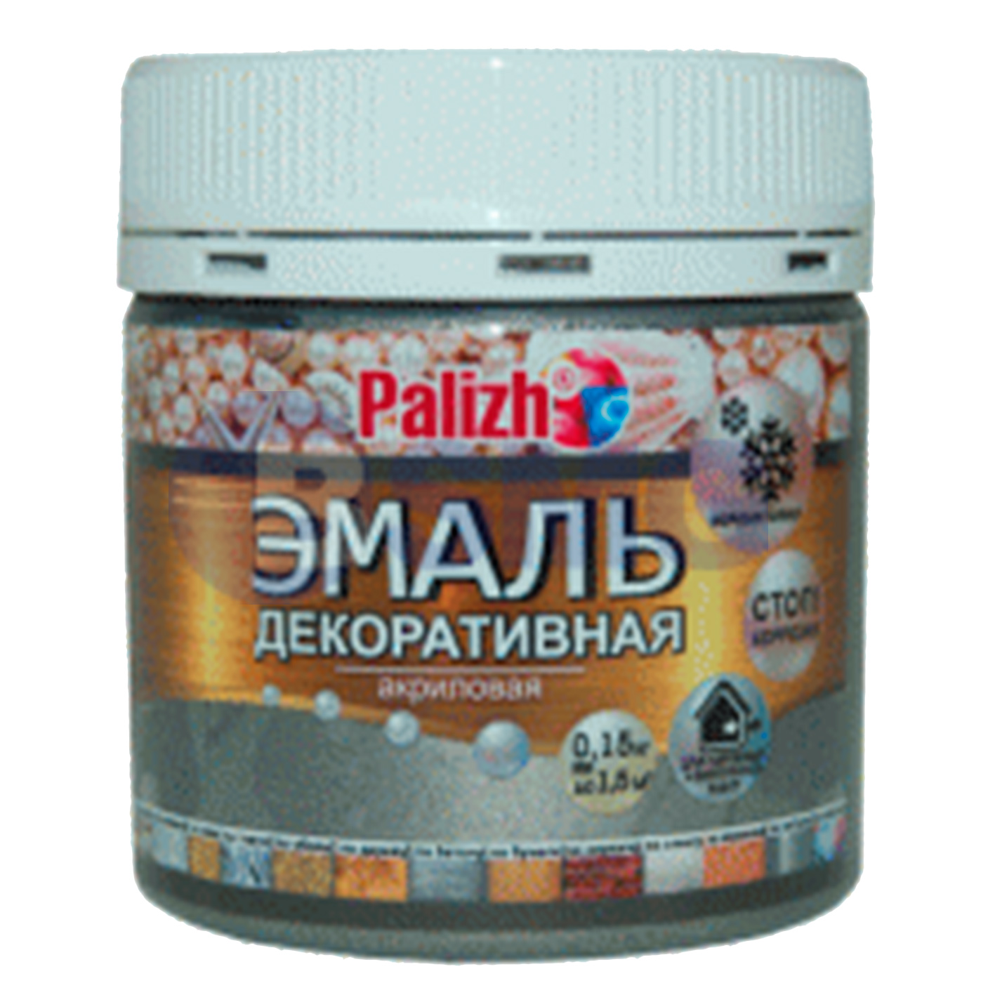 დეკორატიული ემალი. მუქი ვერცხლი 0,150კგ   025875