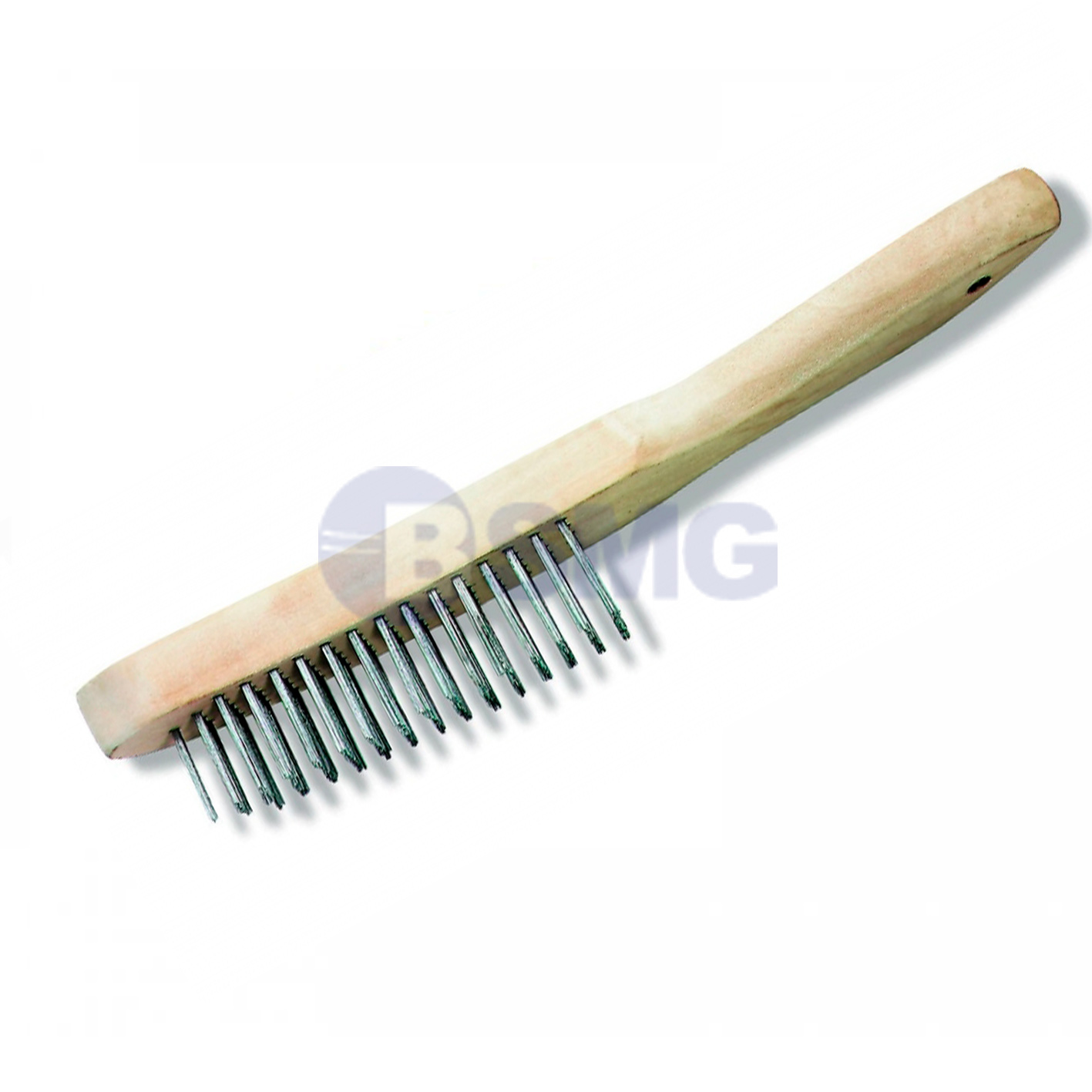 93400412 ფოლადის მავთულებიანი ჯაგრისი ხის ტარით  022803