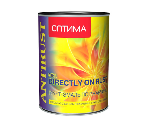 9110 ”ОПТИМА" გრუნტი-ემალი ჟანგზე 3в1შავი 2,7 კგ   007366