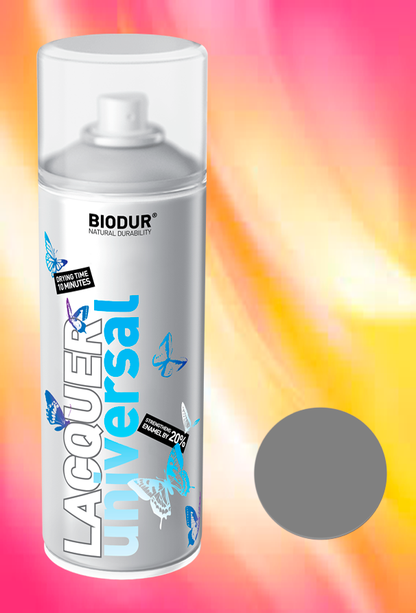 7024 მუქი ნაცრისფერი 400 ml უნი. სპრეი BIODUR   013150