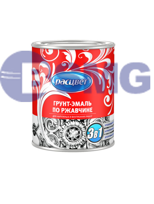 5250 "РАСЦВЕТ"გრუნტი-ემალი ჟანგზე შავი 2,7კგ   020064