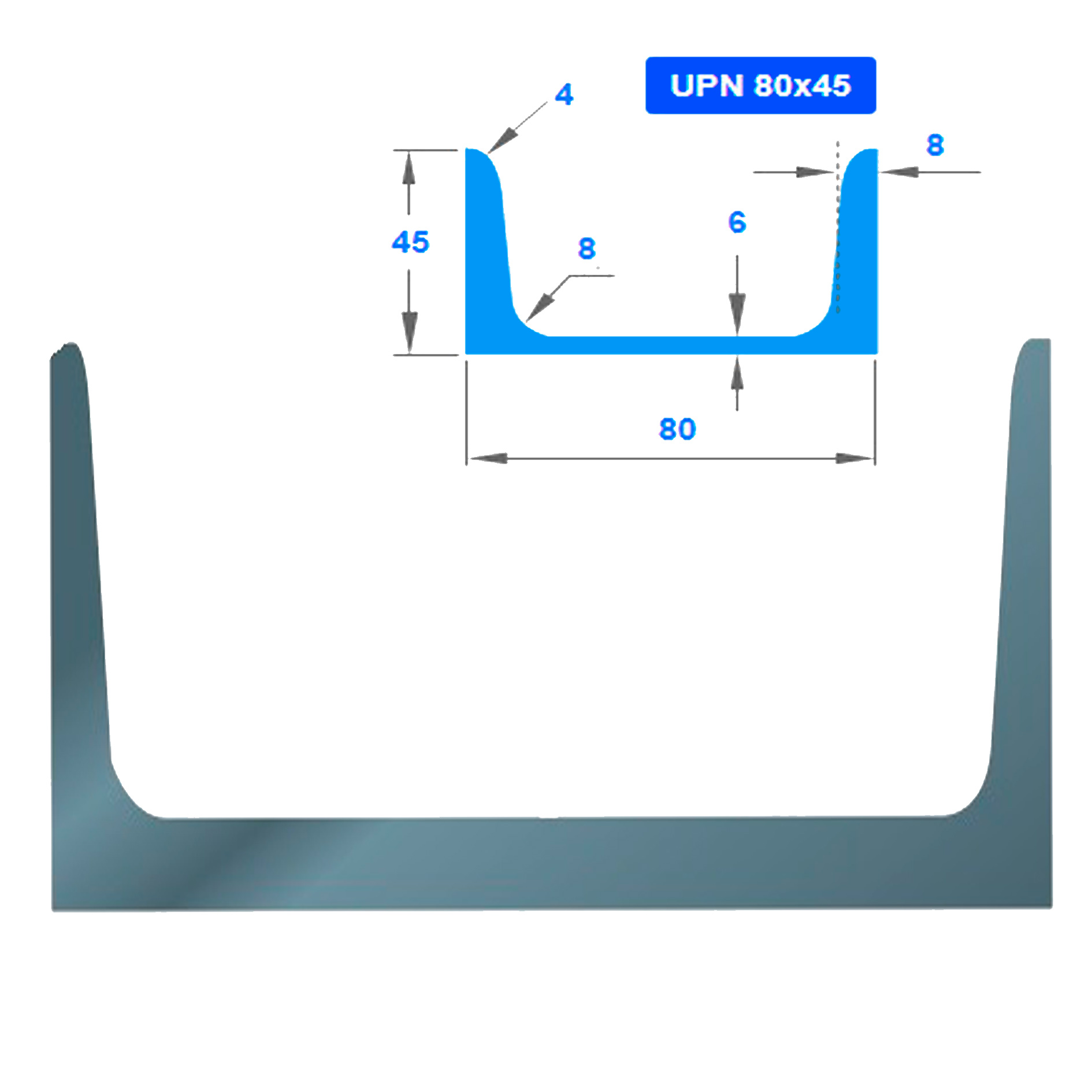 შველერი UPN 80 004148