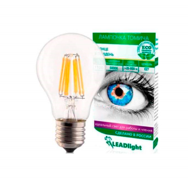 დიოდური ნათურა ლიდლაით სა 230-7-1 ე 27/27 5000კ სამუშაო ოთახისათვის.   026052