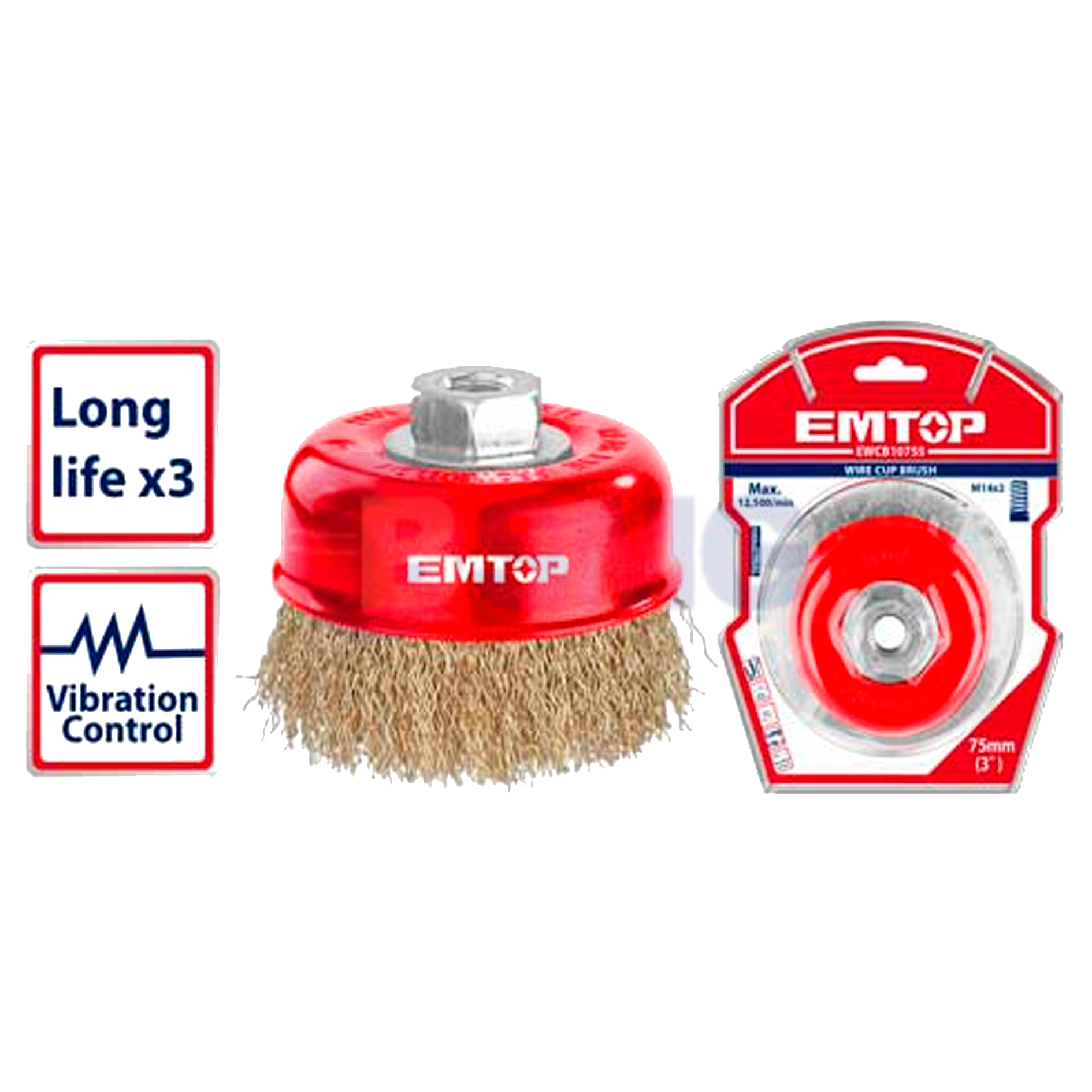 EMTOP ჯაგრისი (რბილი) კუთხსახეხისთვის 100მმ EWCB11005  024789