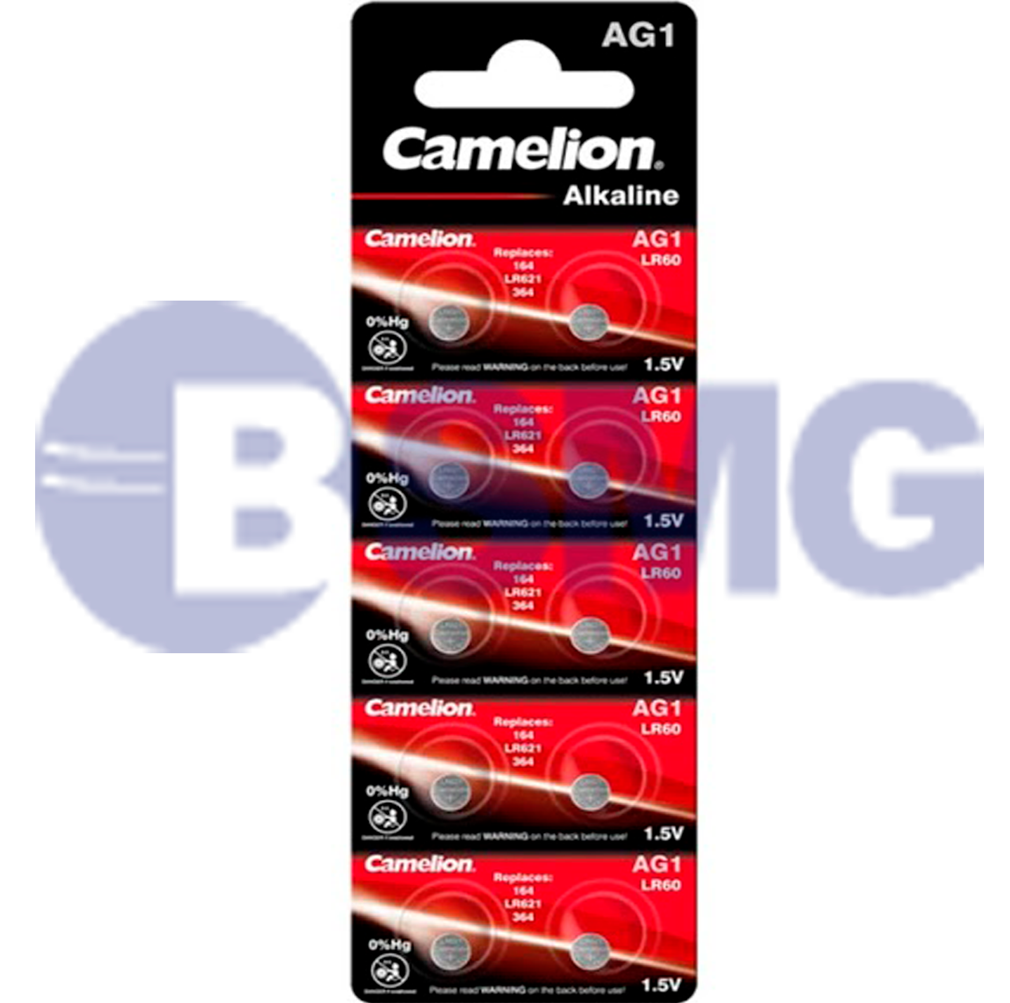 4905 Camelion Alkaline (mercury free) AG1 ელემენტი-ღილაკი,   AG1-BP10(0%HG) (1 ცალი)  014869