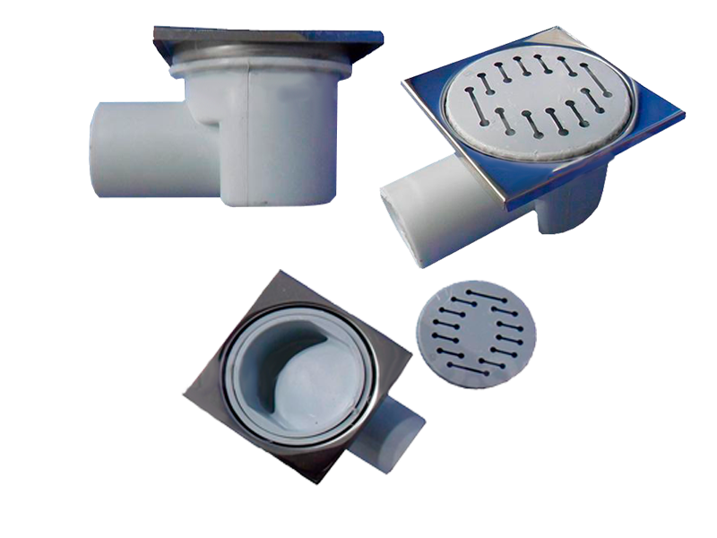 პლასმასის ტრაპი  გვერდითი უჟანგი საფარით	 016502