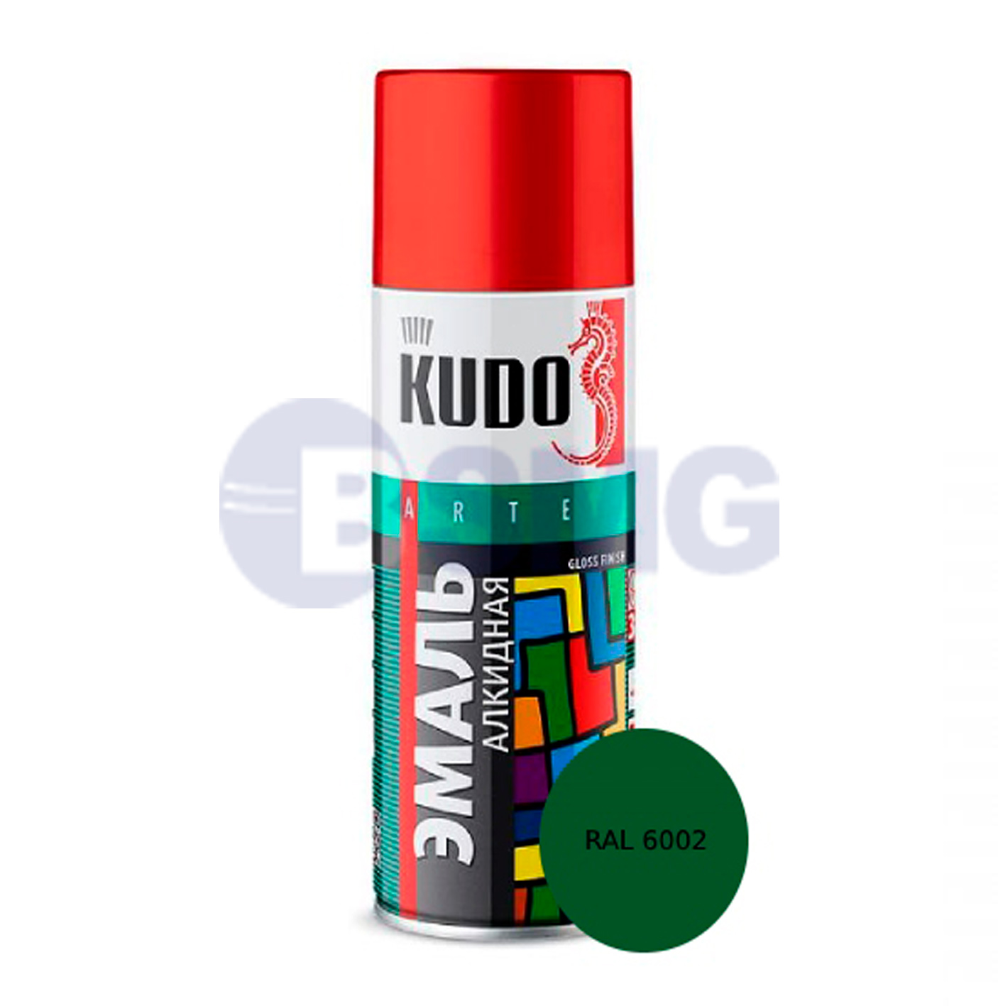 უნივერსალური ემალი ხასხასა მწვანე, აეროზოლი (520 მლ)KU-10082  025043