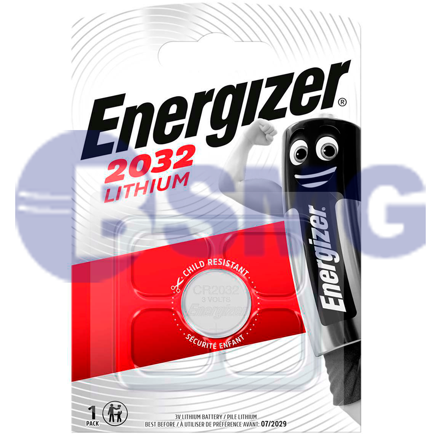 3040 Energizer 2032 ლითიუმ ელემენტი-ღილაკი, 1ც შეკრა 2032-FSB1 (637985)  017562
