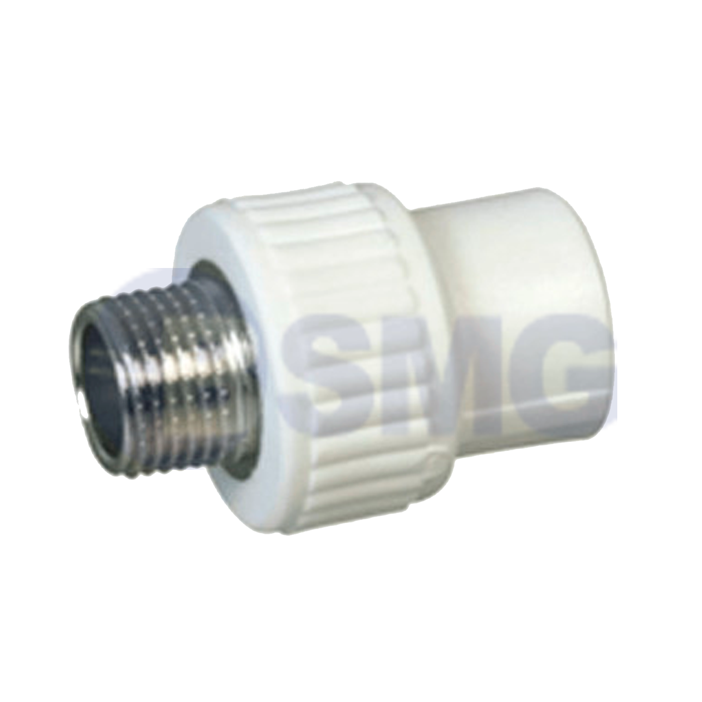 პლასმასის ქურო სპილენძის ხრახნით 20*1/2გხ თეთრი	 004045