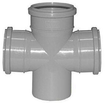 საკანალიზაციო მილის ჯვარედინი 110x50  PVC 90°(Yepsa) 013475