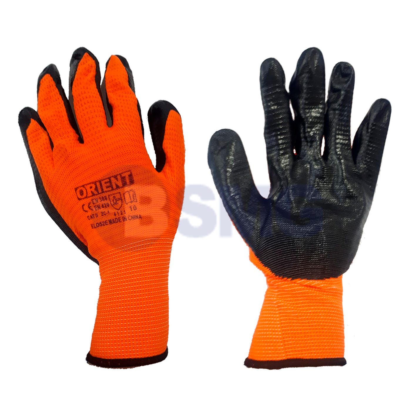 სამუშაო ხელთათმანი (შავი-სტაფილოსფერი) ELD52E წყვილი   028193