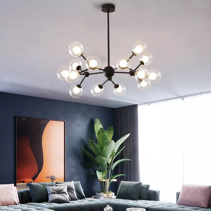 ჭაღი 9208/18 ოქროსფერი შუშით  019110