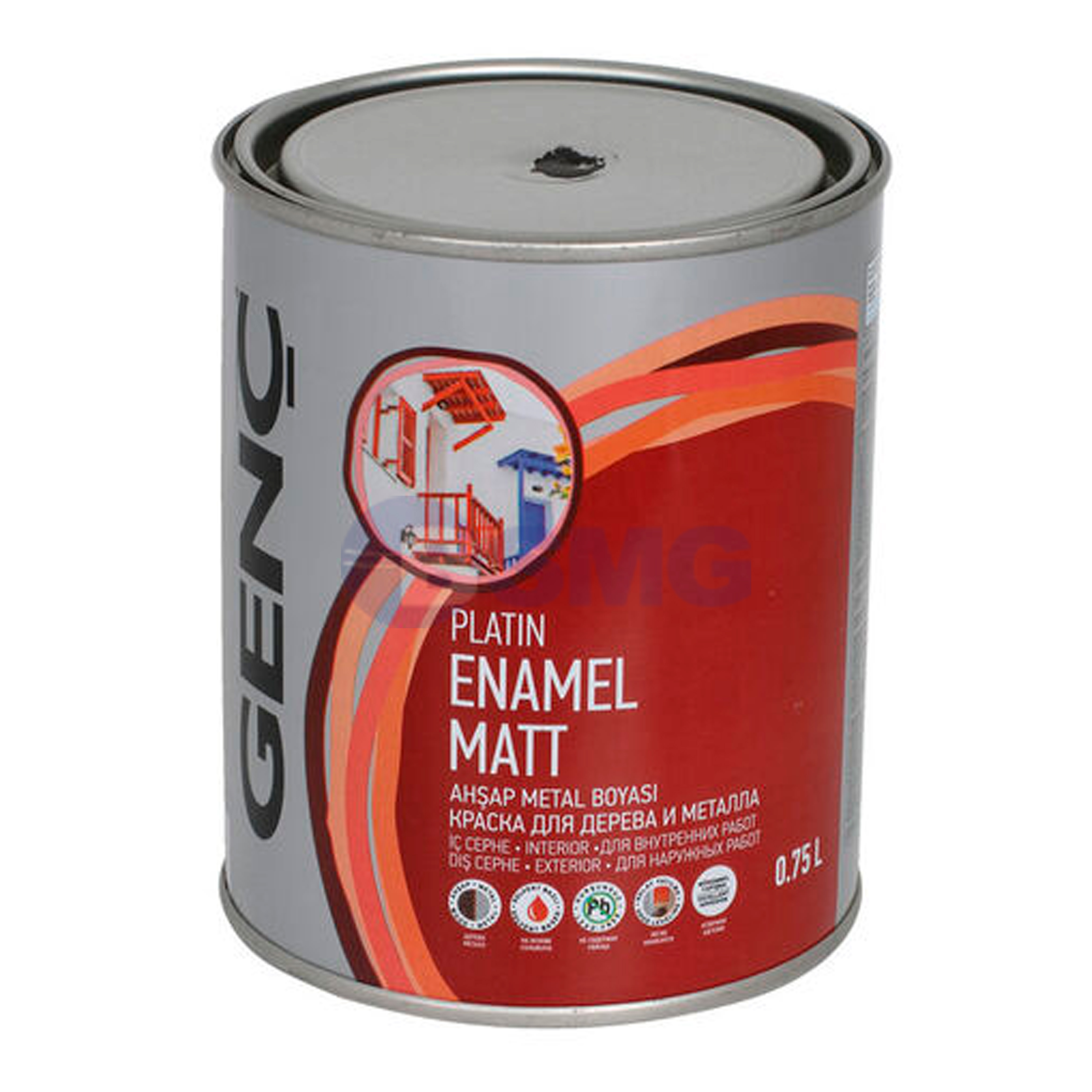 საღებავი ხისა და მეტალისთვის გლუვი 0.75 ლტ "SILVER"-1000 (თეთრი)   020998