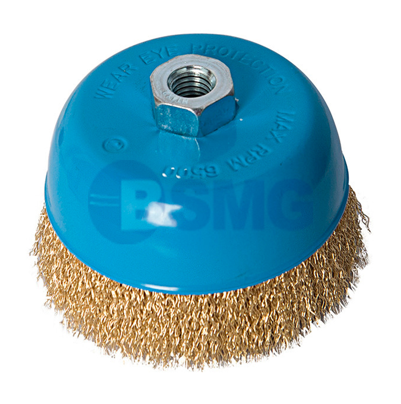 FWB14125A რკინის სახეხი მავთული-რბილი ბალგარკაზე 5" M14/Cup wire brush with nut 5"    027735