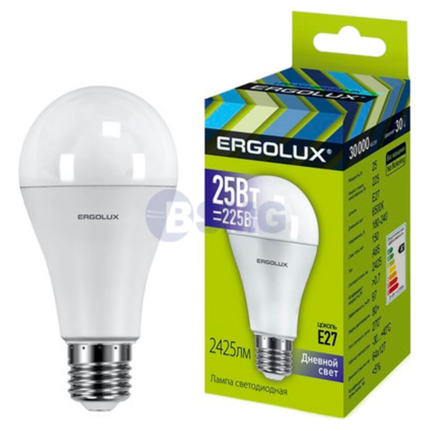 Ergolux LED lamps LED-A65-25W-E27-6K ნათურა ლედ განათებით ეკონომიური 25 ვატი   ცივი ნათება E27 ცოკოლ    022965