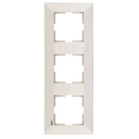 ჩამრთველ-როზეტის კანტი VIKO MERIDIAN 3-ნი კრემი "ჰორიზონტალური"   004682