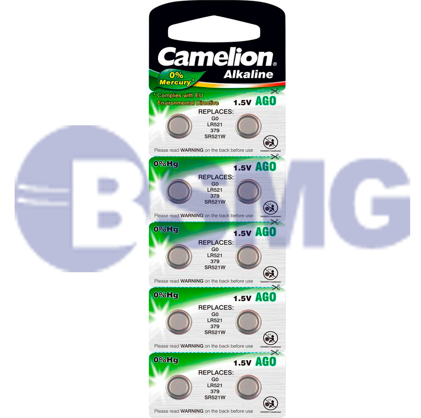 4899 Camelion Alkaline (mercury free) AG0 ელემენტი-ღილაკი,  AG0-BP10(0%HG) (1 ცალი)  014868