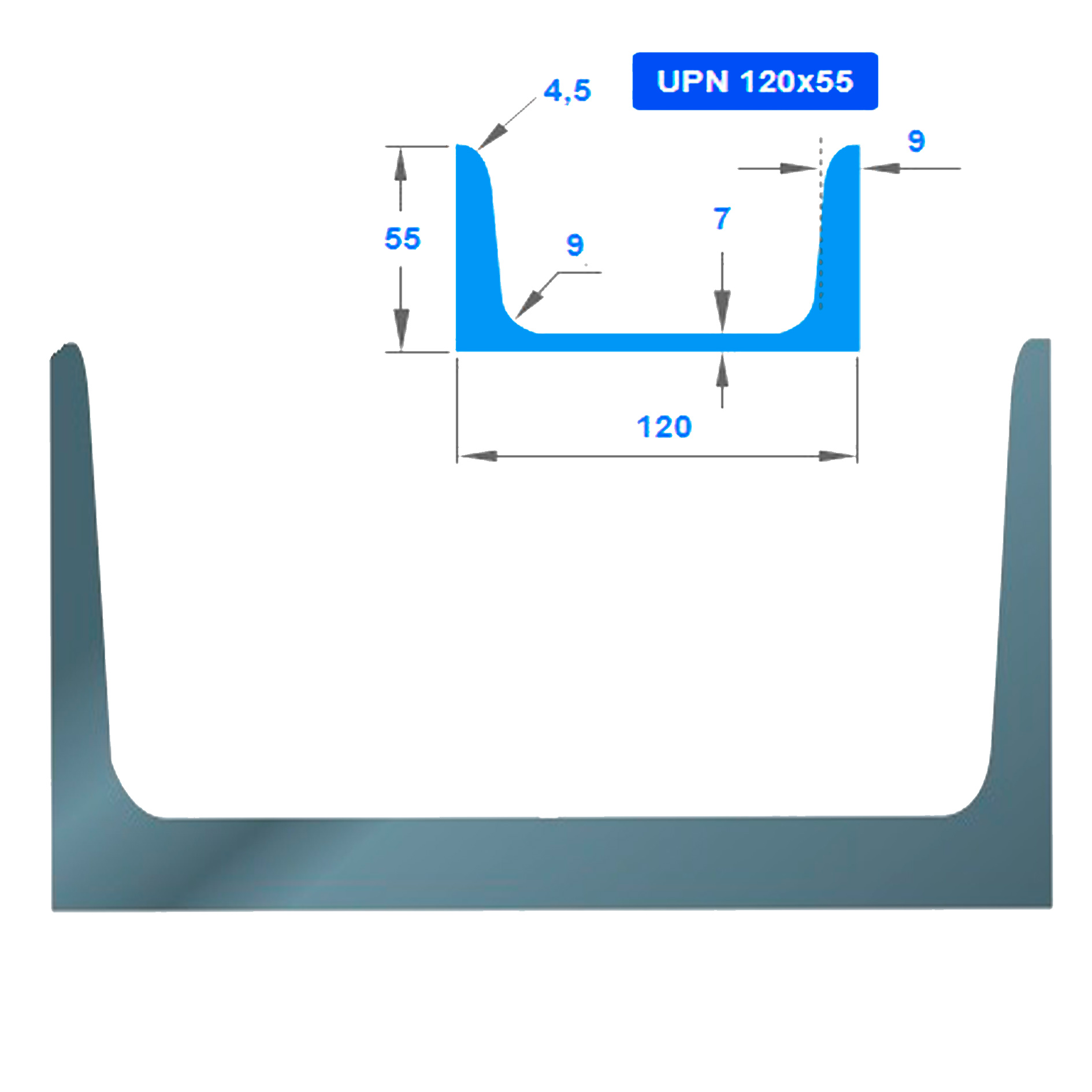 შველერი UPN 120 000525