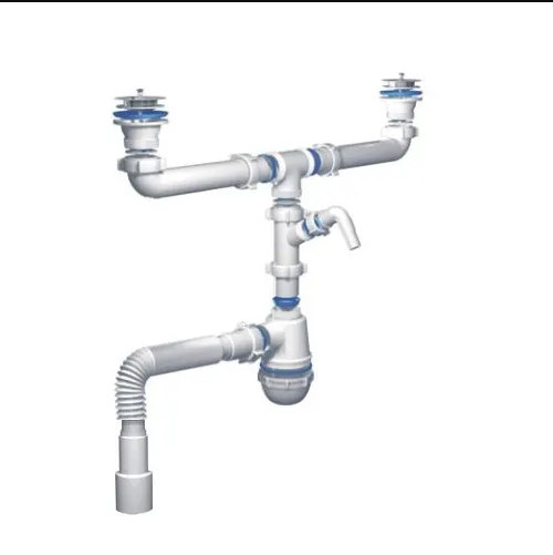 KETTLER-78843 სამზარეულოს სიფონი ორიანი 80cm-40/50-Ф70 თავით  022545