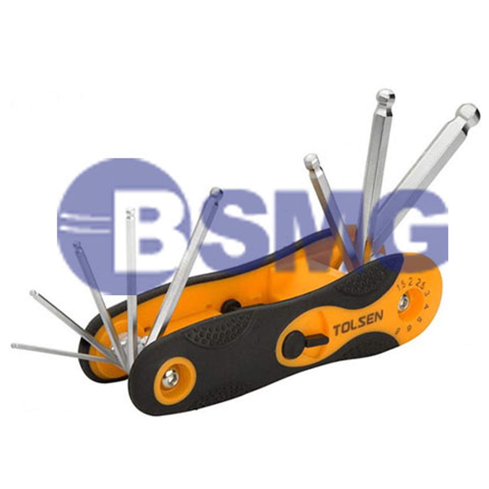 TOL295-20058 ექვსკუთხა სახრახნისის ნაკრები 8ც-იანი მრგვალი ბოლოებით   000702