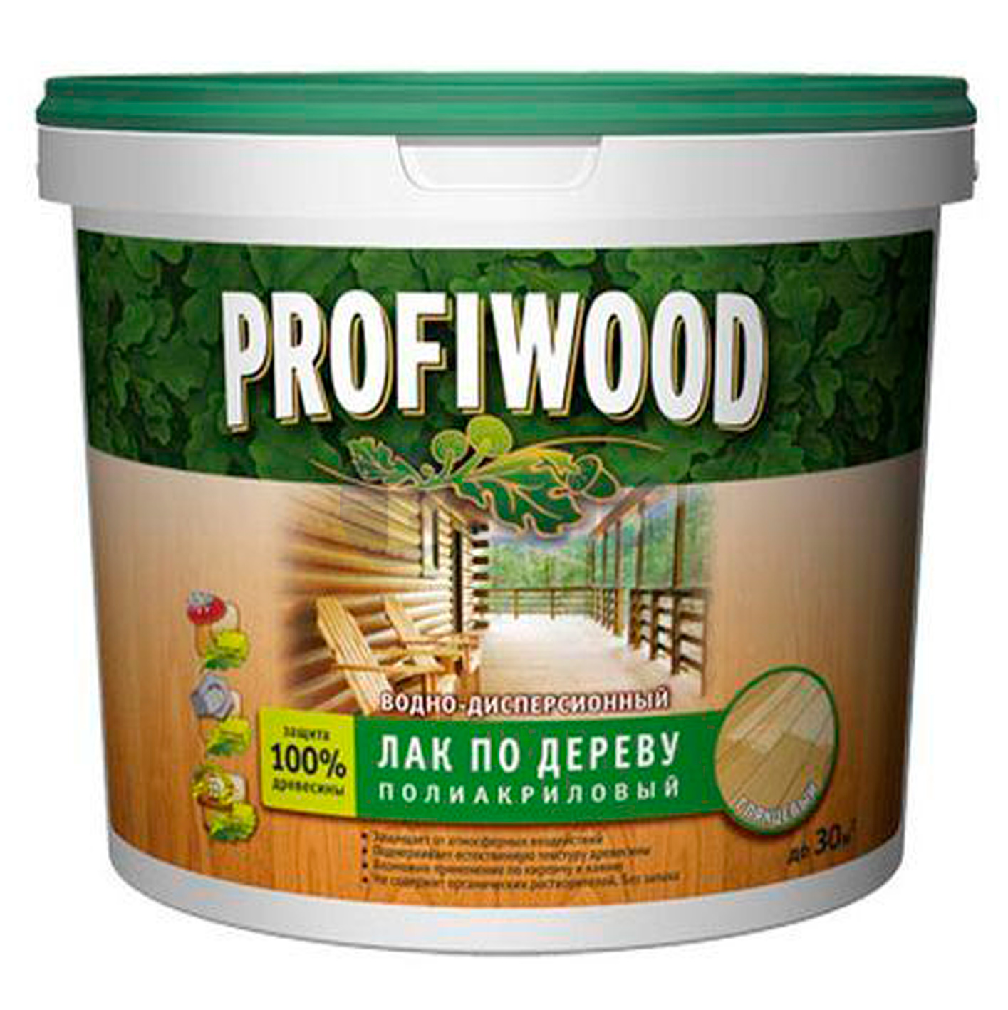 4123 ლაკი PROFIWOOD ხის და ქვის 0,9 კგ   009099