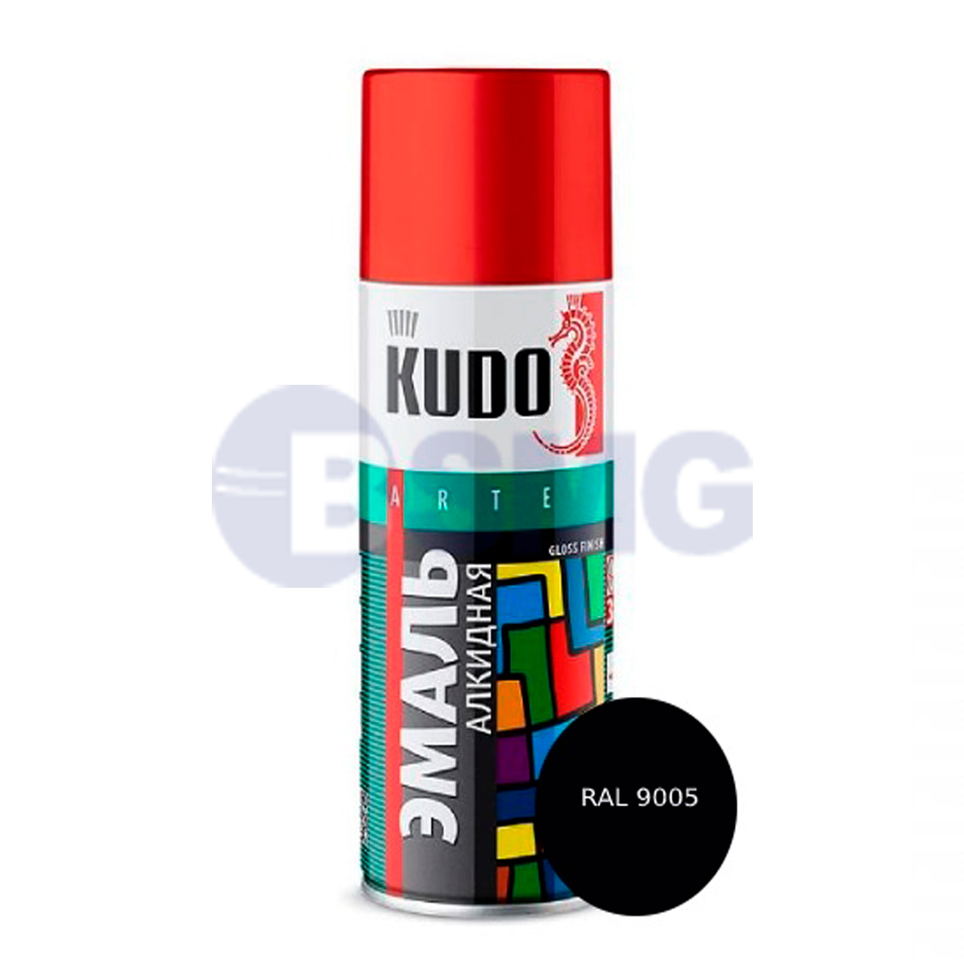 უნივერსალური ემალი შავი პრიალა, აეროზოლი (520 მლ)KU-1002  025038