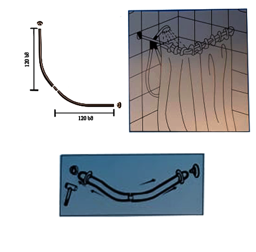 საშხაპე ფარდა G1-2  010828